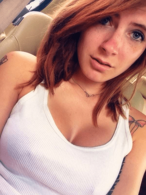 Freckles + cleavage