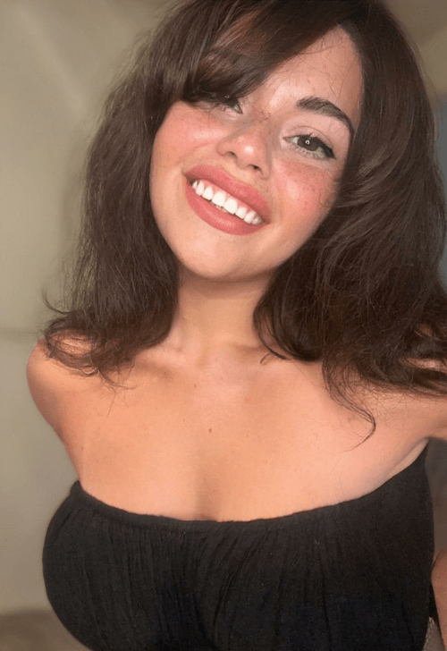 Freckled Latina smile