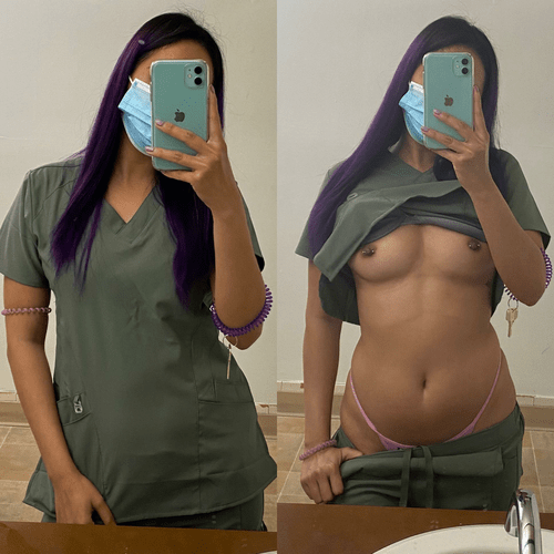 Just another day at work ? do you like girls in scrubs??