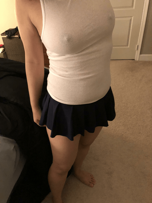 Probably the shortest skirt I own....drives hubby wild ðŸ”¥ðŸ”¥