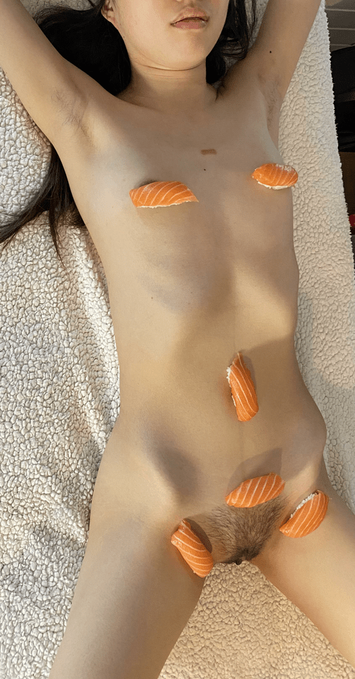 Do you want to eat me or the sushi...