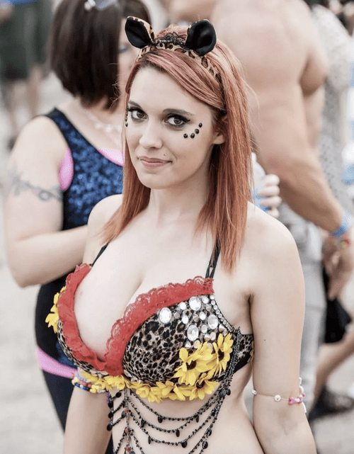 Redhead At A Rave