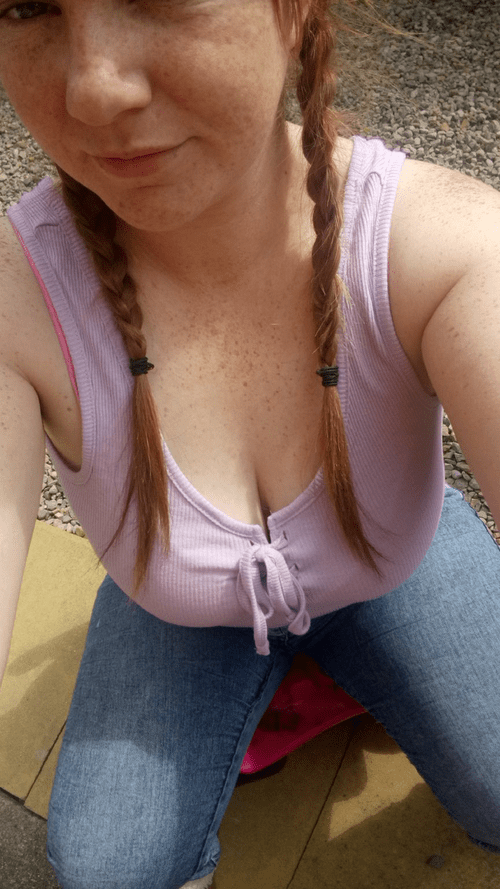 My ginger girlfriend tits