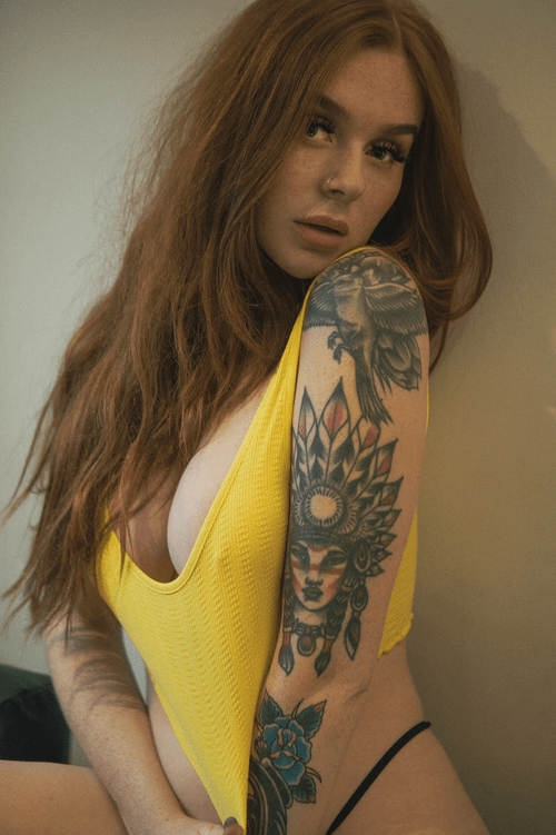 Hot girl in yellow