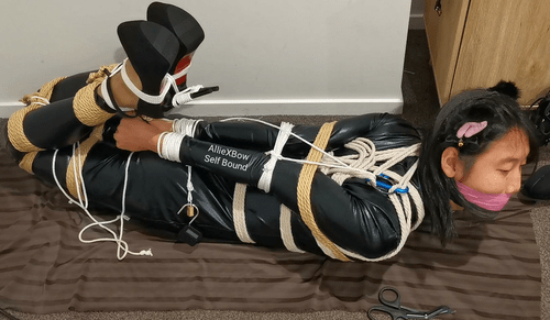 Self Bondage Hogtie Attempt#4