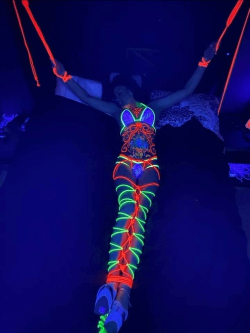 Neon blacklight bondage