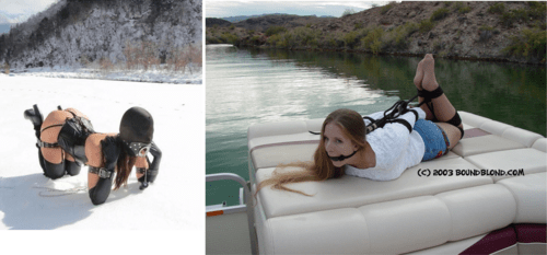 In the snow or on the boat?