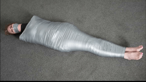 The stupid milf next door gets wrapped…