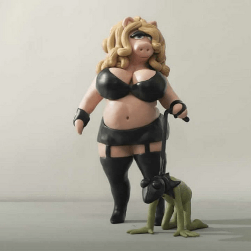 Kermit and Miss Piggy get freaky