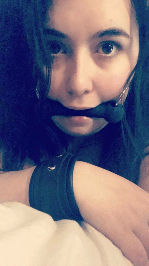 Cute bit gagged selfie :)