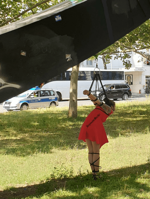 Exhibit A: Red dress with black rope. Part 2