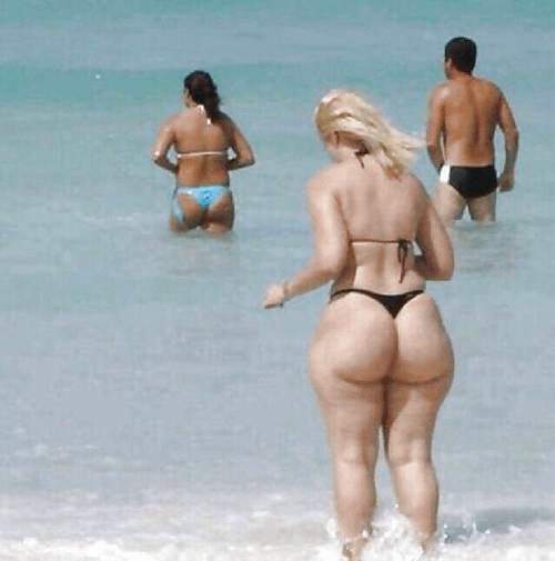 Huge ass by the beach.