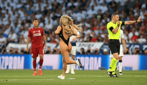 The Champions League final streaker