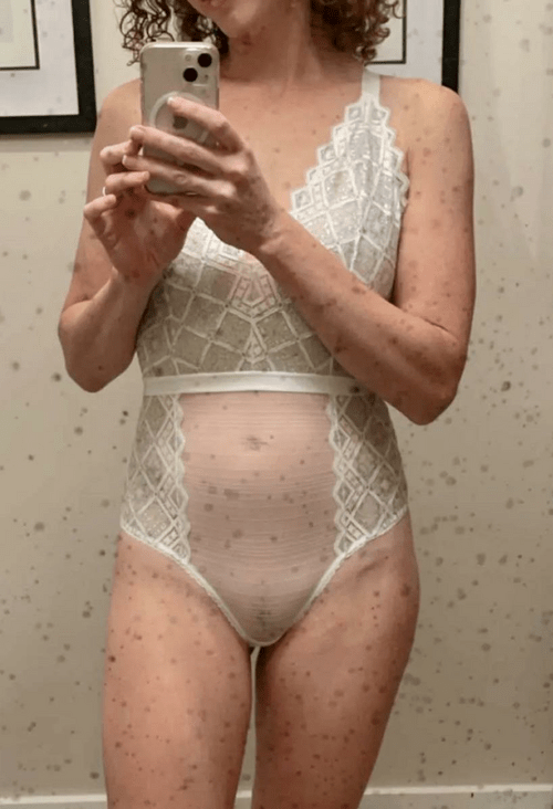 After her newest lingerie purchase?