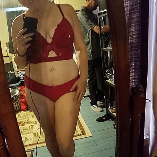 I made him help me pick out this outfit for my fwb last night.