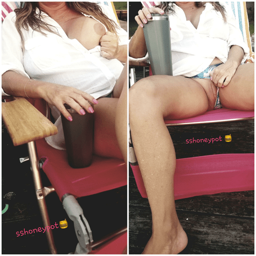 A tan titty and a tight kitty flash on the dockðŸŒžðŸ˜Ž Mil48 ðŸ¯