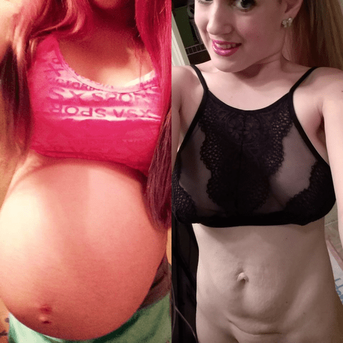 FLASHBACK Friday!! 9 plus months pregnant ! Second pic on the right is a month after my second c section!