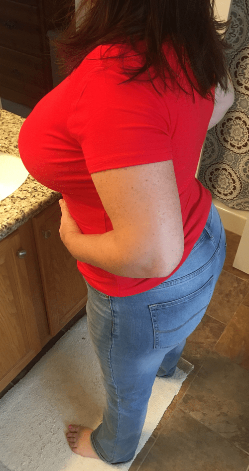 New red shirt for casual day at work. I hope I get some stares. (F49) â¤ï¸