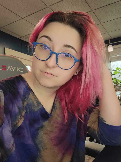 Bright hair and bright frames