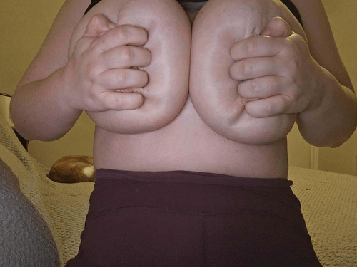 Grabbing my boobs for fun