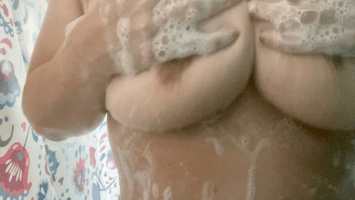 Taking a shower. You coming?